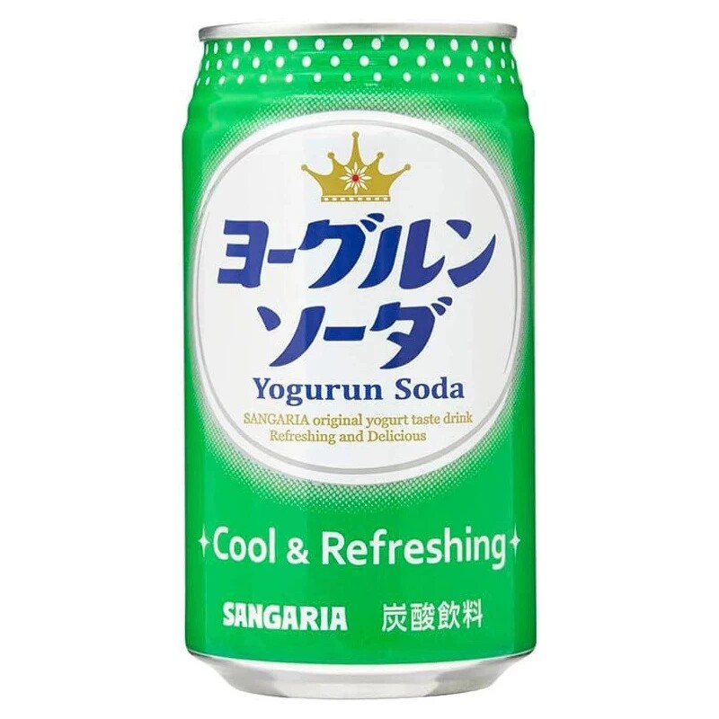 日本进口三佳利sangaria三佳丽乳酸菌风味碳酸饮料汽水350g 罐装