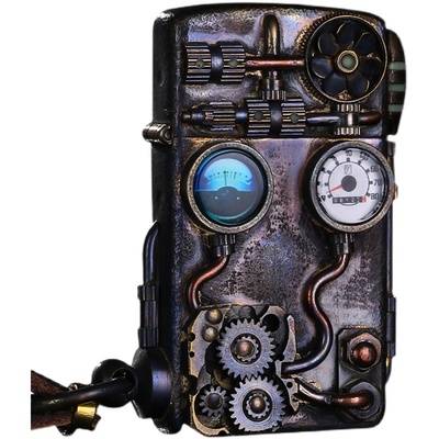 zippo纯铜蒸汽朋克风男士打火机