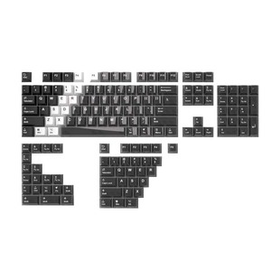 极昼黑双拼PC原厂透明透光键帽PBT热升华60 68 75 wooting美加狮