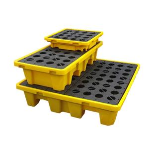 防渗漏塑料托盘箱化学品危废液防泄漏实验平台接油桶防漏专用栈板