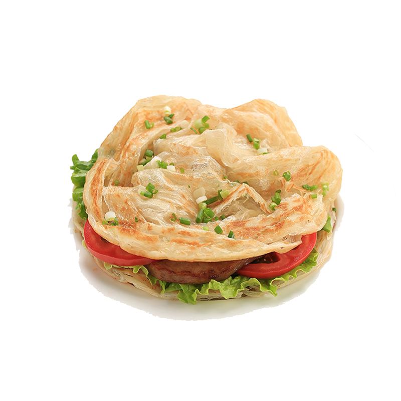 手抓饼商用100片包邮120克早餐专用煎饼原味葱香面饼皮