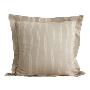 BACKTO卜凸家居100%比利时亚麻条纹大抱枕侘寂风卧室靠包靠枕亲肤