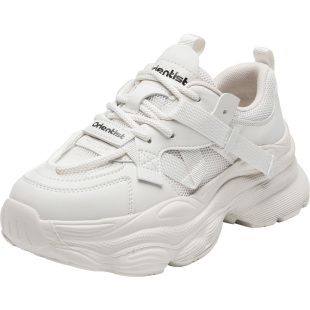 大东厚底老爹鞋女款2026新款春季增高鞋子网面透气轻便休闲运动鞋