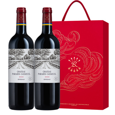 拉菲法国波尔多凯萨古堡红酒礼盒