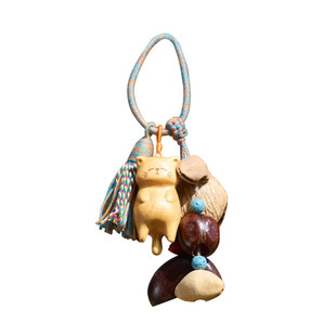 天然果壳风铃挂件摇铃背包车挂音乐疗愈礼物女生包包挂饰钥匙挂件