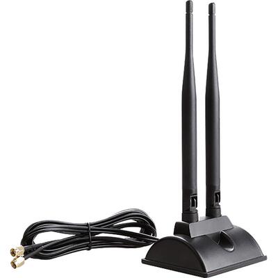 DIEWU 外置2.4G/5G双频天线6DB全向高增益外延无线网卡路由器磁吸