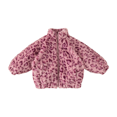 INSbobo儿童外套豹纹毛毛外套