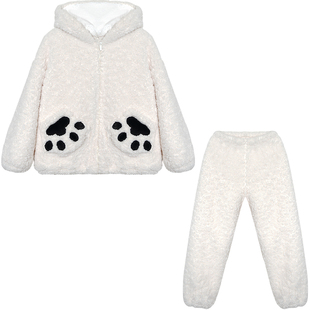 Bananagirl睡衣女套2025冬季新款加厚保暖卡通可爱家居服可外穿冬