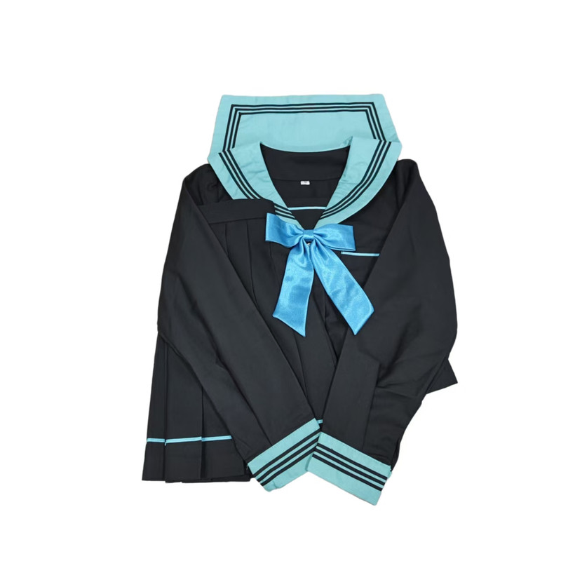 云靡收腰初音泡泡袖jk制服套装