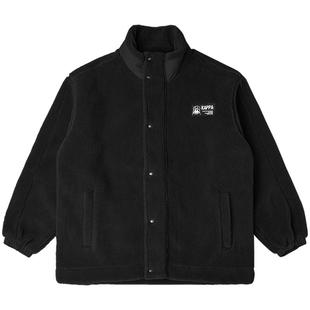 Kappa卡帕羊羔绒新款情侣男女秋冬立领夹克外套休闲毛绒开衫