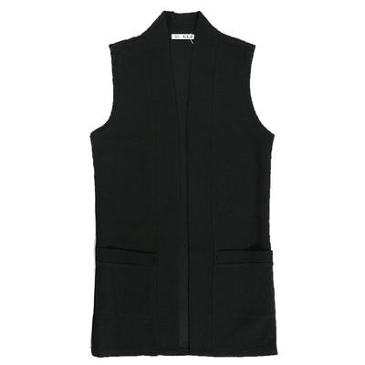 春夏男士马甲韩版修身中长款开衫外搭休闲披肩棉无袖时尚坎肩潮男