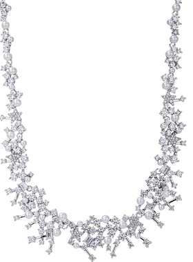 【新品】耳钉女银耳环项链女2025新款配饰高级感轻奢锁骨链套装