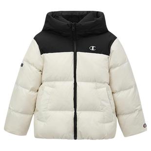 Champion冠军男女童装25冬新款气凝胶保暖经典拼接抗菌羽绒服外套