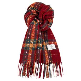 安格拉红色围巾女冬季2025新款圣诞节新年韩系氛围感加厚保暖围脖