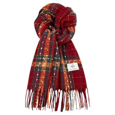 安格拉红色围巾女冬季2025新款圣诞节新年韩系氛围感加厚保暖围脖