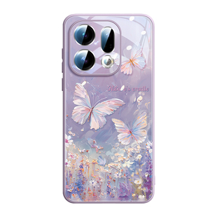 蝴蝶GGUU适用OPPOfindx9手机壳findx9保护套x9新款x9pro高级感OPPO玻璃find镜头膜findx8ultra的x7女+外系列