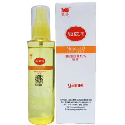 有效防蚊6时亚美驱蚊避蚊胺deet