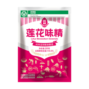 莲花味精200g家用 绿色食品调料连花旗舰店炒菜煲汤调味品非鸡精
