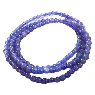 天然坦桑石手链项链原石裸石坦桑蓝宝石手串散珠配件无染色无烤色