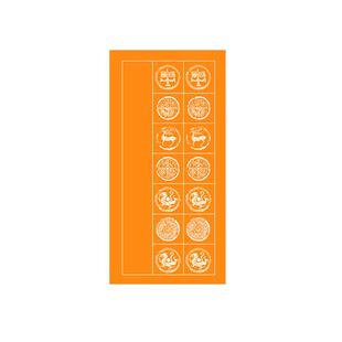 【粉彩格子】粉彩瓦当格子半生熟写毛笔字四尺四开34*69CM对开34*138CM书法作品纸练习用宣纸