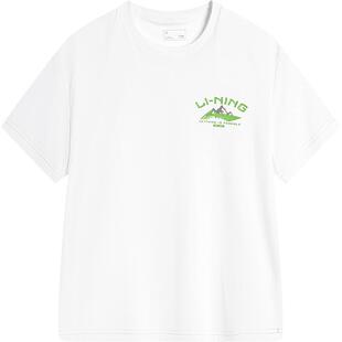 李宁童装短袖T恤男女小大童运动生活系列圆领夏季休闲针织童装