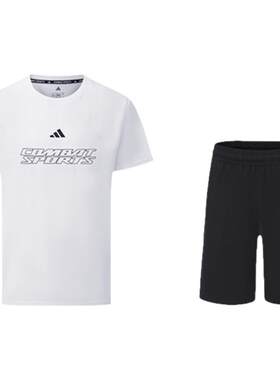 Adidas/阿迪达斯运动休闲套装短袖短裤两件套男健身跑步夏日穿搭