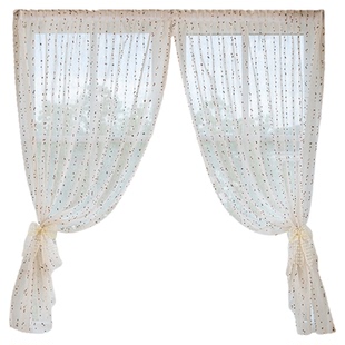 彩虹糖豆纱窗帘免打孔安装魔术贴阳台飘窗纱帘小窗户装饰2025新款