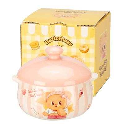 摩登主妇黄油小熊釉下彩蒸蛋碗