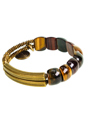 复古潮流猫眼双层手链手牌