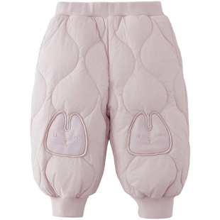 [羽绒裤]马克珍妮男女童小兔子护膝保暖羽绒裤宝宝裤子冬装551710