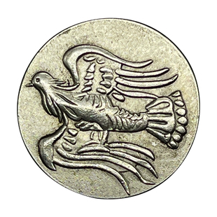 古希腊银币饰品克里特岛雄鹰野猪硬币打孔项链古币吊坠欧美纪念品