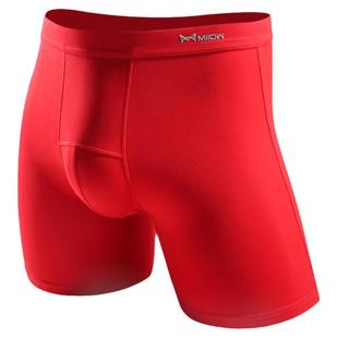 猫人本命年男士内裤男防磨腿运动加肥加大码红色属龙无痕四角短裤