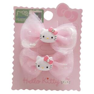 正品HelloKitty甜美可爱蝴蝶结发圈凯迪猫儿童发夹边夹婴幼儿发饰