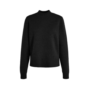 阔色白色半高领加绒毛衣针织衫女2025秋冬季新款宽松内搭打底衫