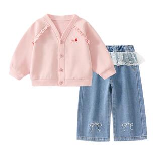 女童套装春秋季洋气早春彩色穿搭2026新款儿童女宝宝超巨好看春装