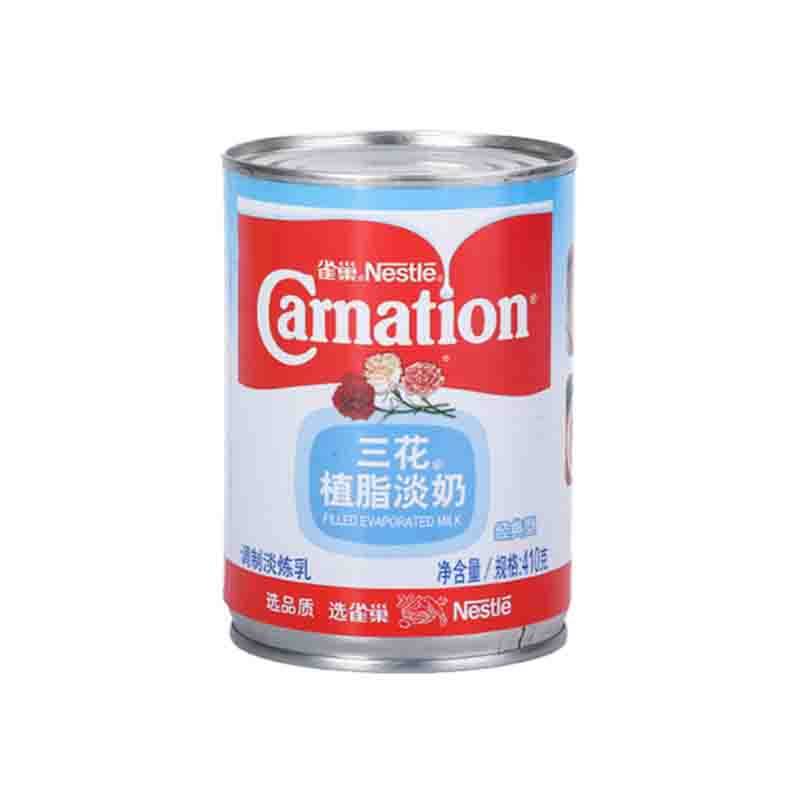雀巢三花植脂淡奶410克*48罐整箱猪肚鸡餐饮泰式奶茶烘焙原料炼乳