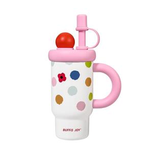 【吉时特卖】波乐派波点冰霸杯大容量316L内胆保温杯