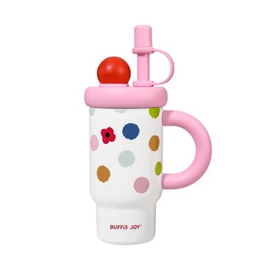 大容量316保温吸管波乐派波点