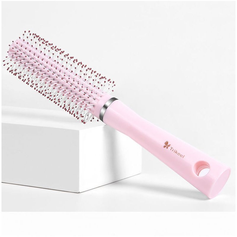 川琦儿圆滚造型梳圆滚美发卷发塑料梳子家用梳圆筒卷发内扣梳卷梳