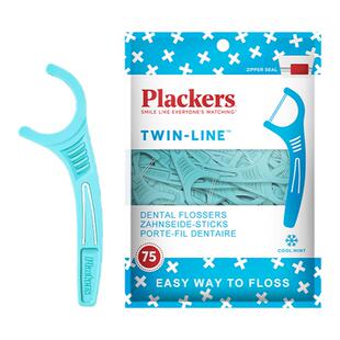 Plackers进口双线牙线棒便携家庭装薄荷超细牙线正品剔牙线旗舰店