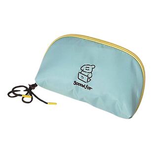 ins简约化妆包女2025新款卡通线条小狗收纳包便携式化妆品收纳包