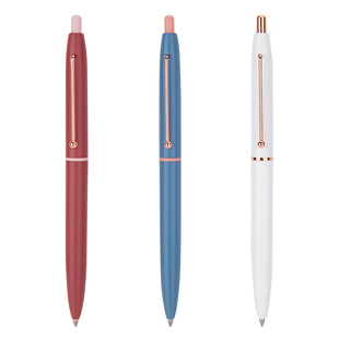 never北欧中性笔按动金属笔简约签字笔学习文具办公0.5mm黑色笔