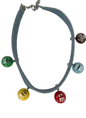 牛仔布颈链choker锁骨链小众设计