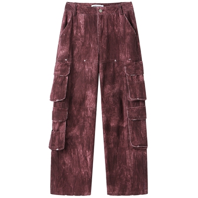 【陈立农丁程鑫同款】ANDREAMARTIN新款男女同款磨破工装休闲裤