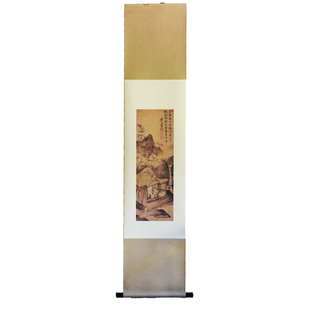 是名一鹿 ｜ 唐寅草屋蒲团图竹林山水茶挂古画写意禅意卷轴装饰画