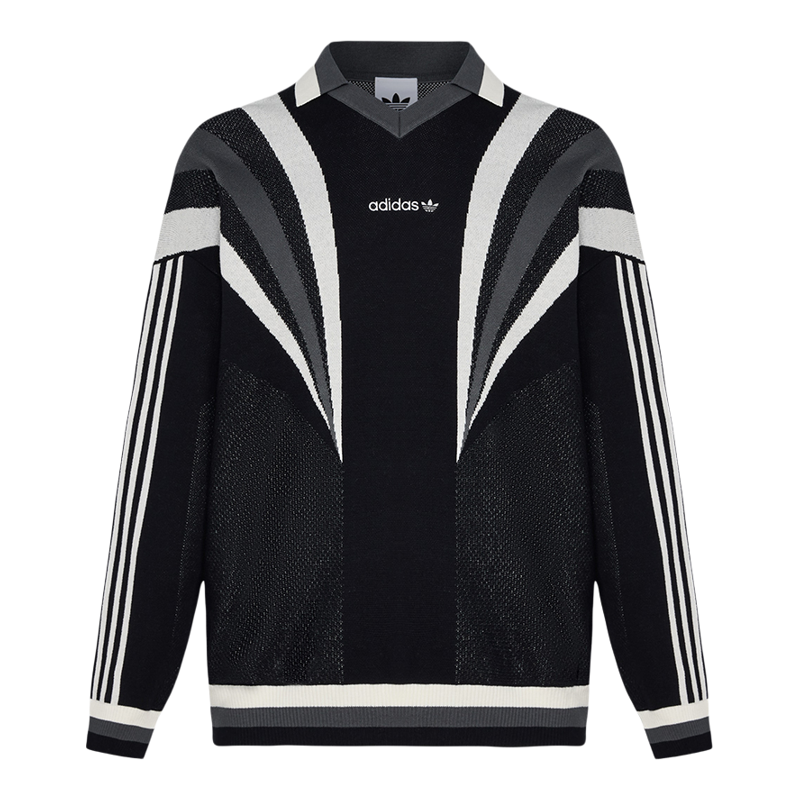 Adidas/阿迪达斯正品三叶草男士针织运动经典宽松套头毛衣KW2018