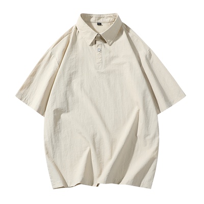 康博夏季透气宽松短袖POLO衫