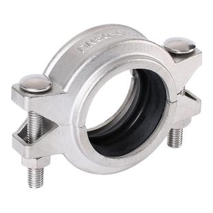 304/316不锈钢拷贝林沟槽卡箍管箍哈夫节抱箍高压消防接头1000psi