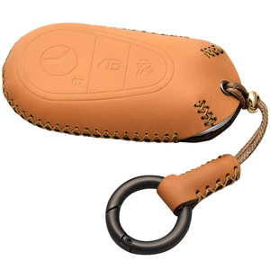 专用于奔驰e300l车钥匙套真皮26款e级e260l扣C260GLC300L包手工壳