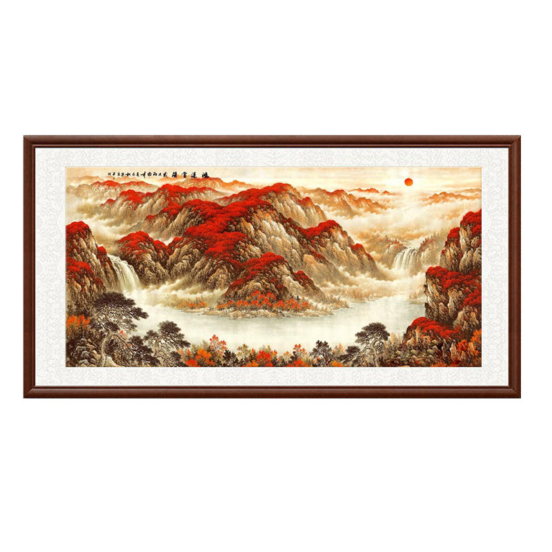 鸿运当头源远流长风水招财国画